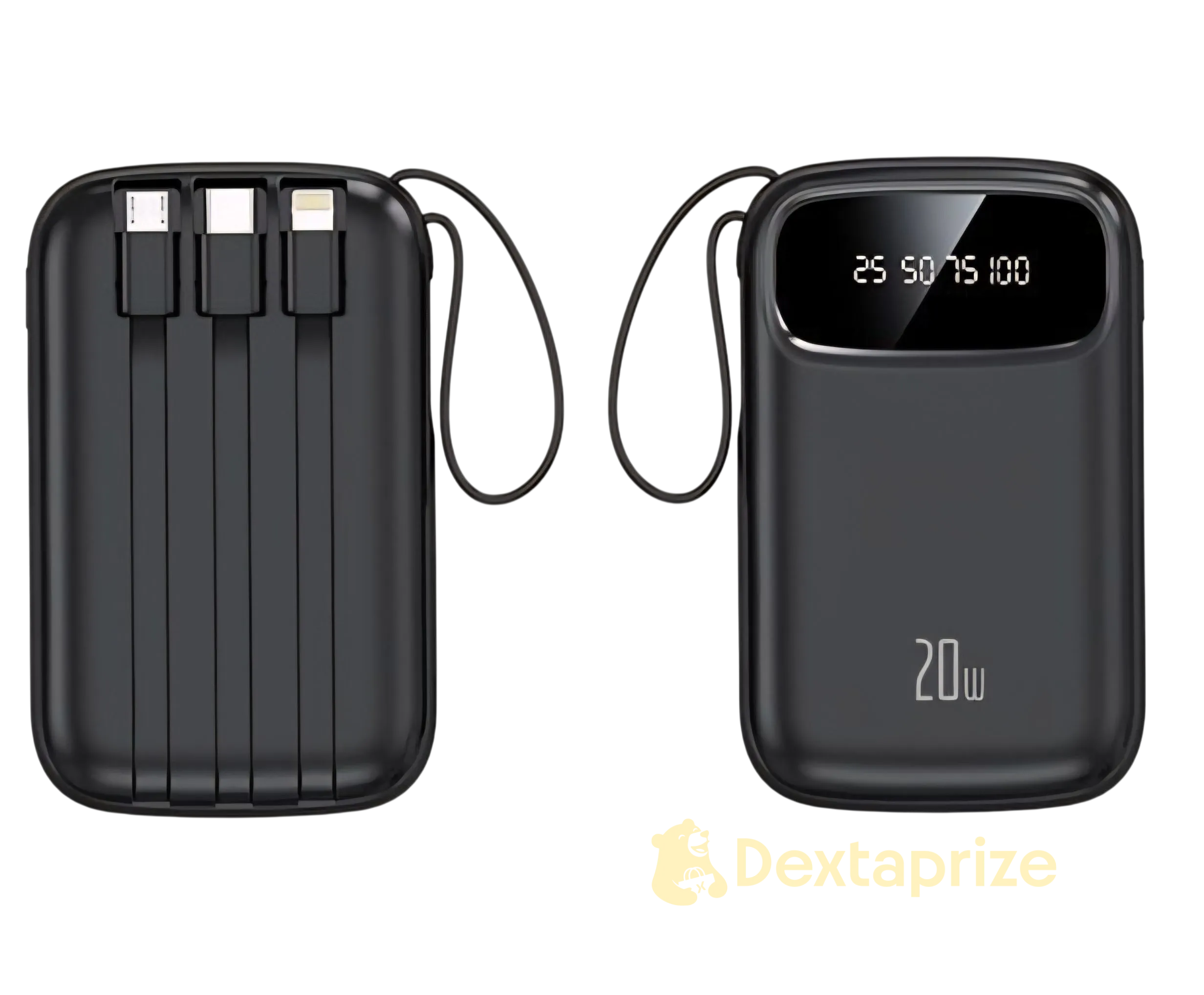 20W Fast Charging Power Bank (4 Cables + Type-C Input)