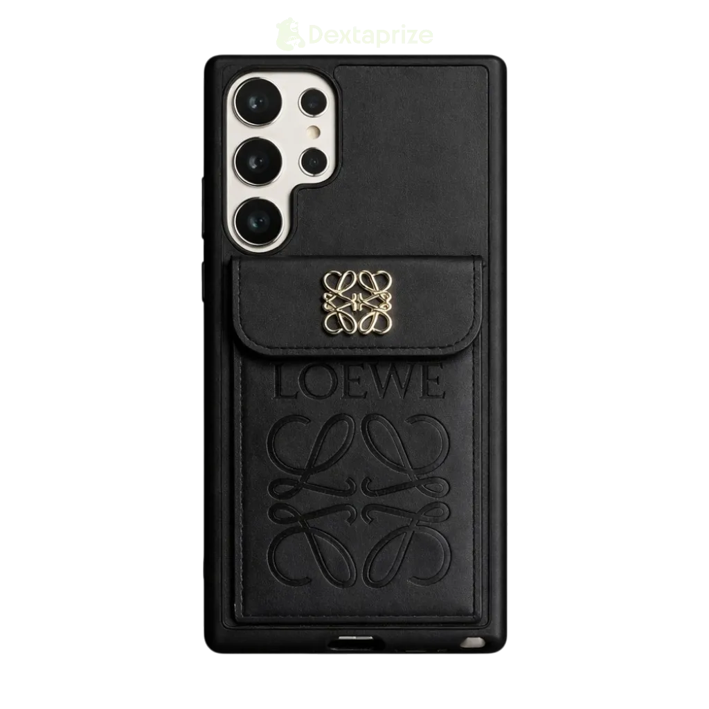 Luxury Leather Card Holder Phone Case with Magnetic Pocket – Premium Designer Style