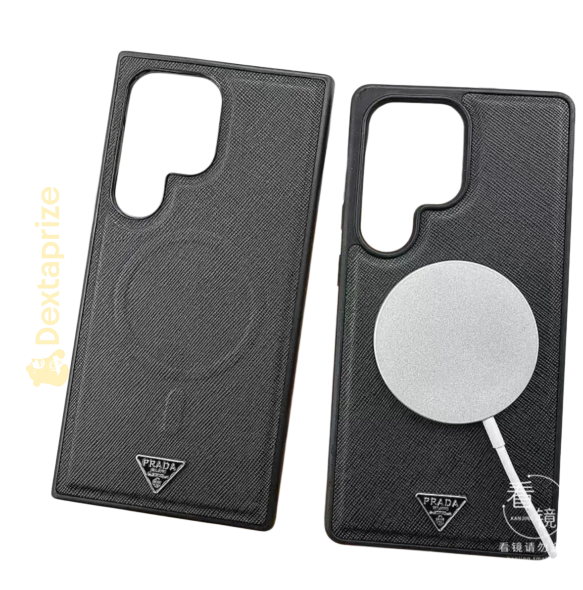 Prada Luxury Textured Magnetic iPhone Case – Premium Designer Protective Cover