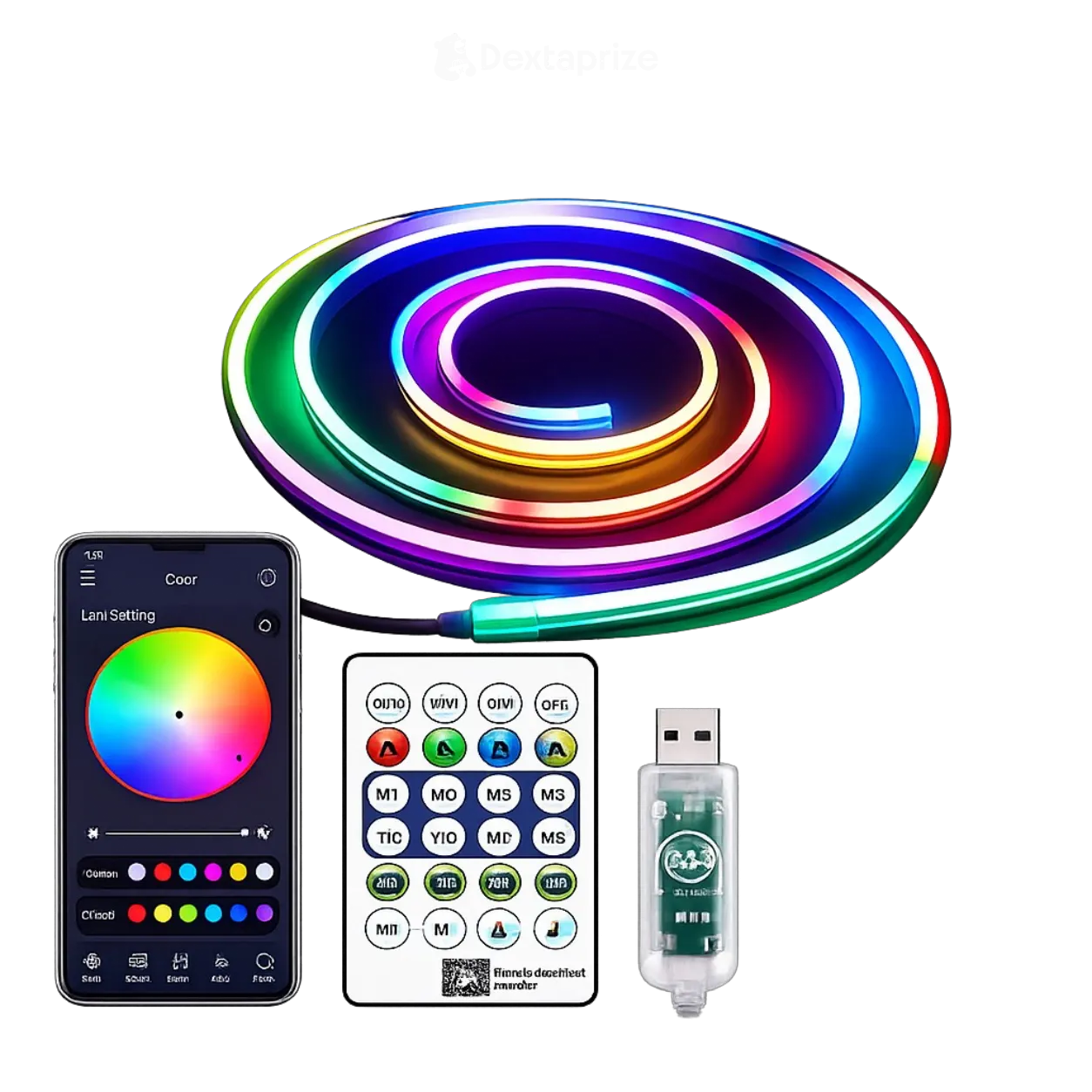 DC5V USB RGB LED Neon Strip Light Kit